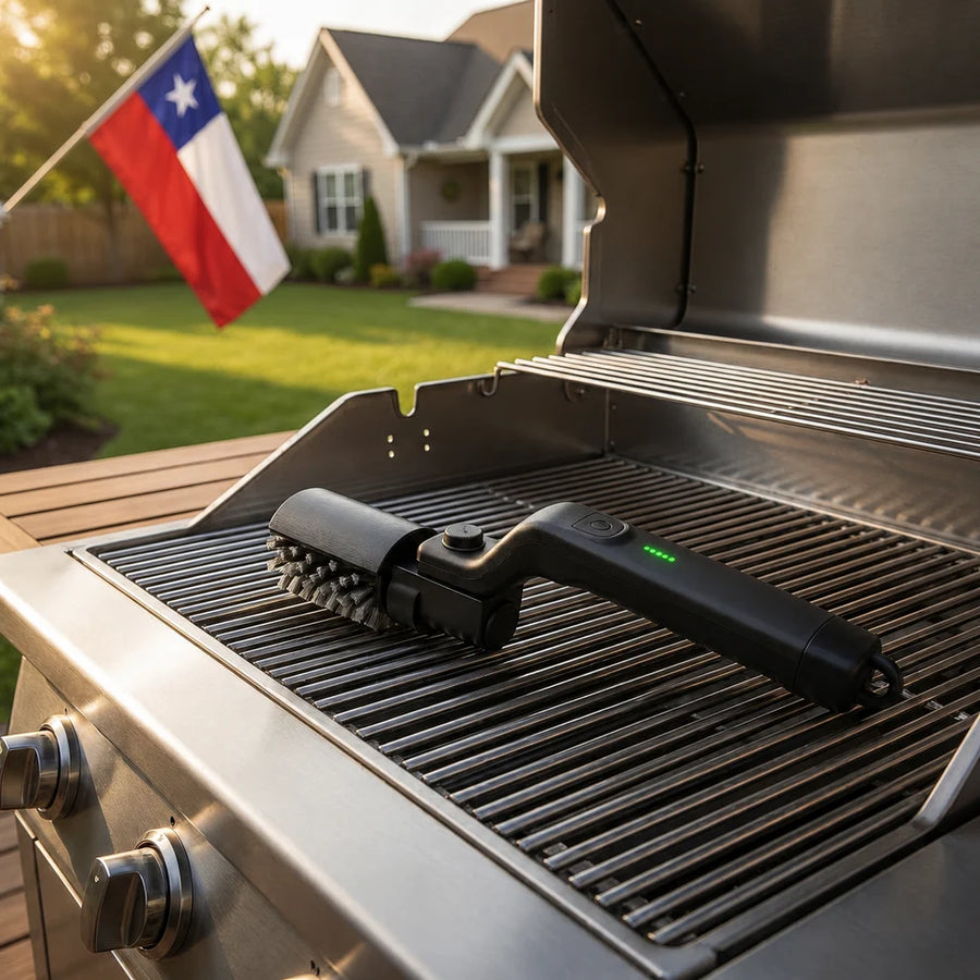 Grill Clean® Cepillo Eléctrico Recargable con Giro 360° Para Limpiar Parrillas