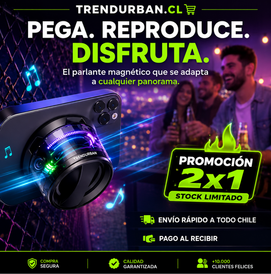 UrbanMagBoom Pro® - Parlante Magnético RGB Premium