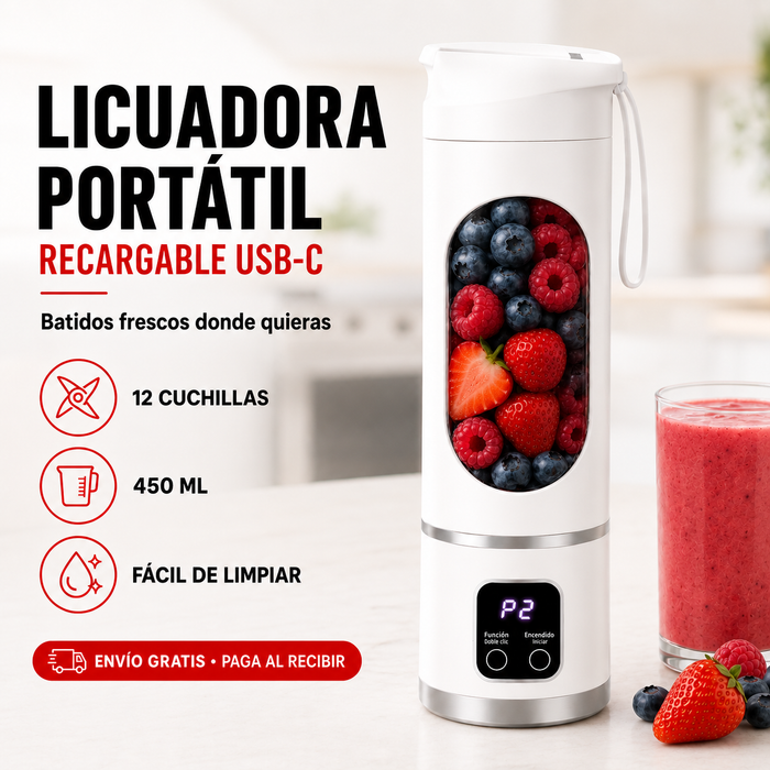 Licuadora Portátil Recargable 450 ML
