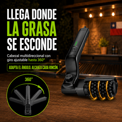 Grill Clean® Cepillo Eléctrico Recargable con Giro 360° Para Limpiar Parrillas