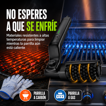 Grill Clean® Cepillo Eléctrico Recargable con Giro 360° Para Limpiar Parrillas