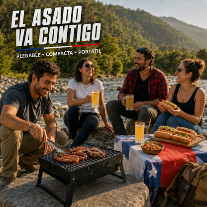 Parrilla Plegable Portátil ¡Que Este 18 No Te Falte el Asado! 🇨🇱