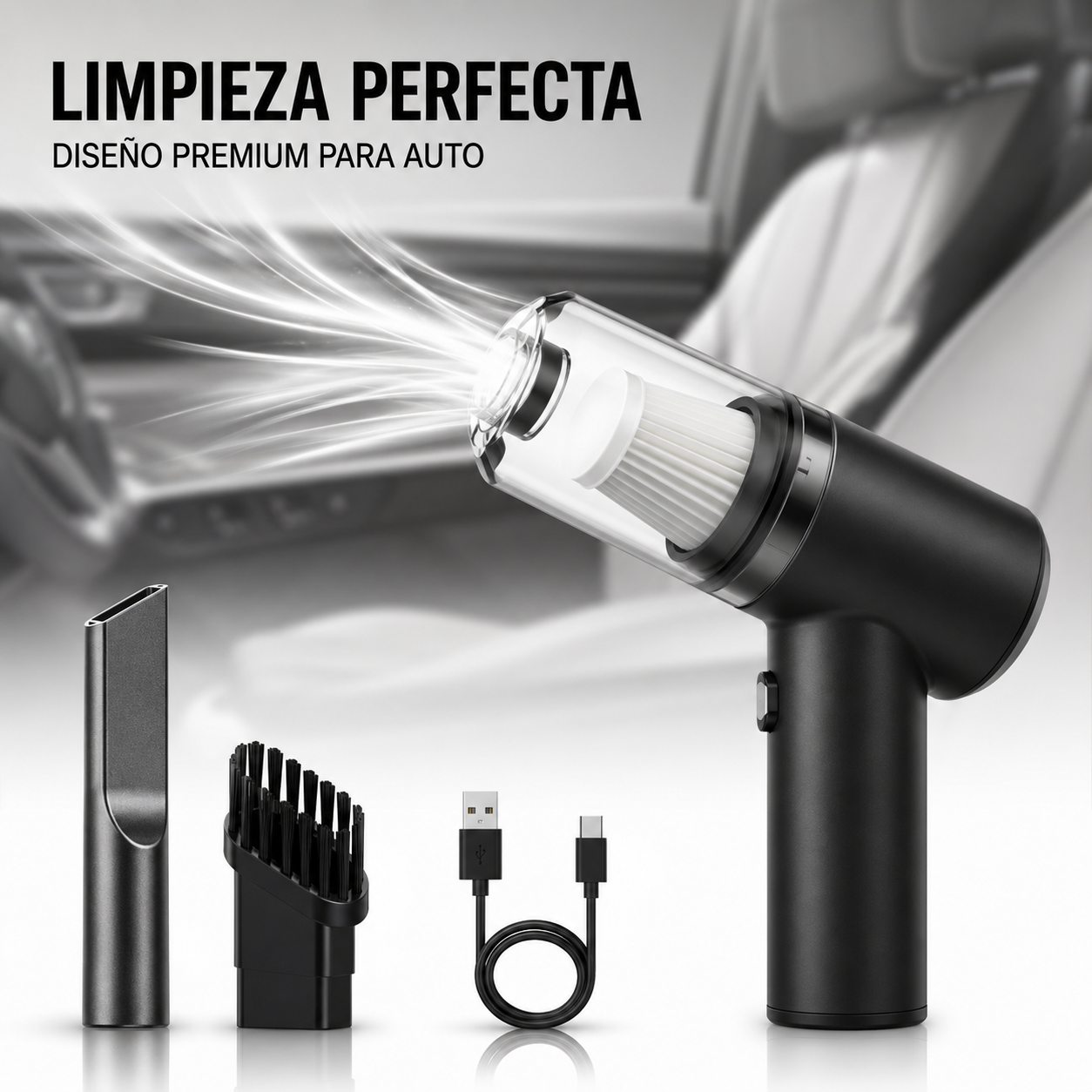 Mini Aspiradora Portátil Recargable Para Auto UrbanClean®