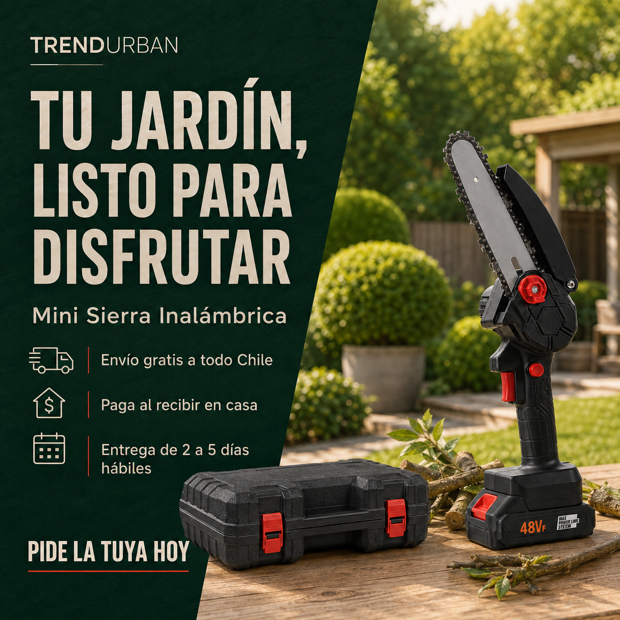 Kit Mini Sierra Inalambrica 48v Con 2 Baterias