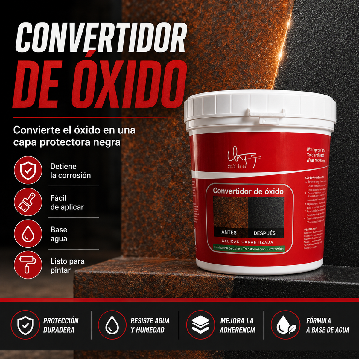 Convertidor de Óxido 1KG Detén la Corrosión y Protege tus Metales