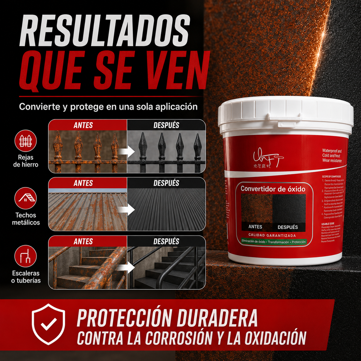 Convertidor de Óxido 1KG Detén la Corrosión y Protege tus Metales