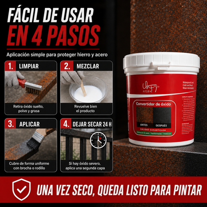 Convertidor de Óxido 1KG Detén la Corrosión y Protege tus Metales